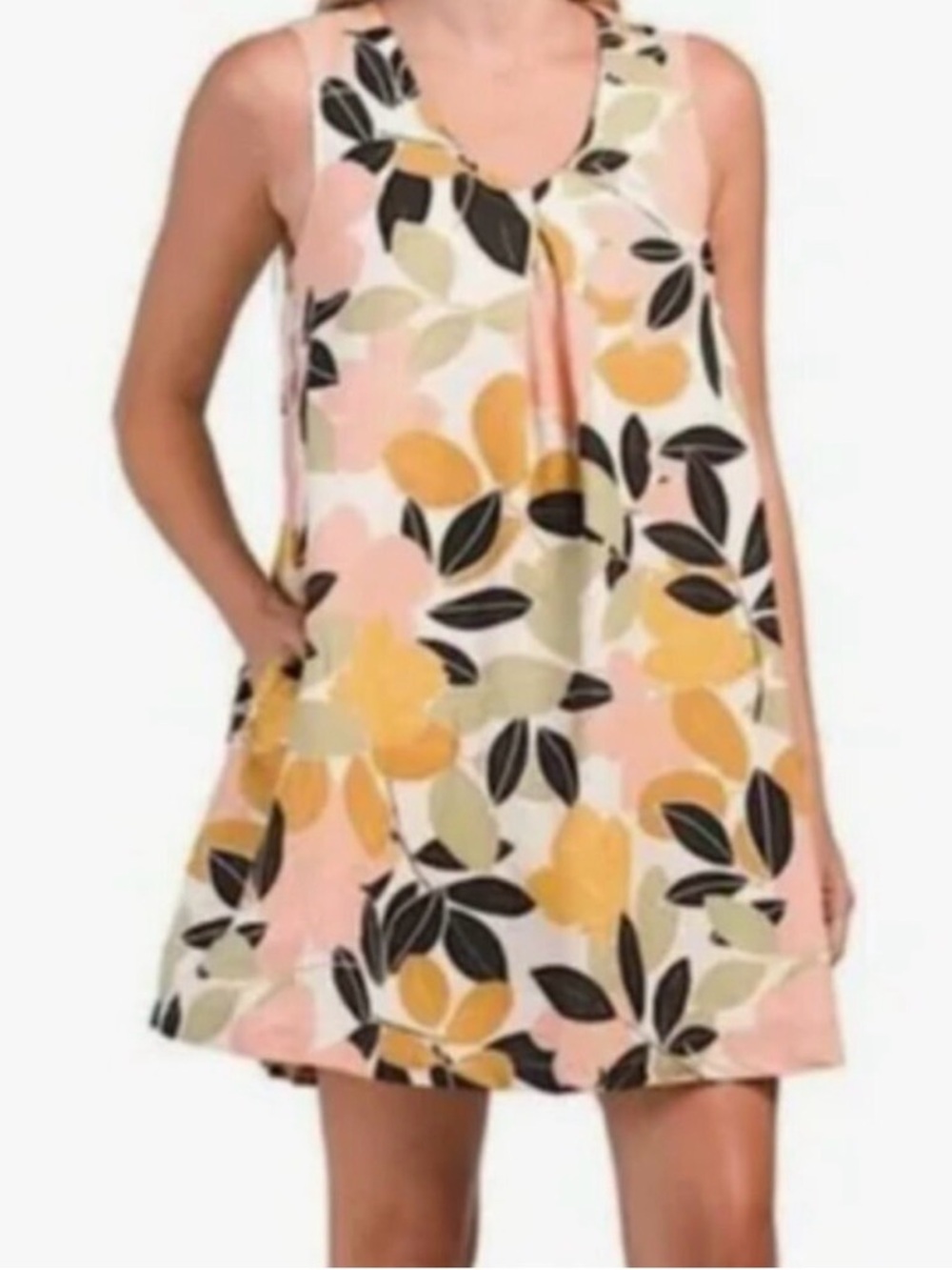 Rachel Zoe Sleeveless Linen Trapeze Dress